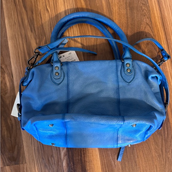 We The Free Sapphire Blue Leather baby Emerson Satchel Bag - Picture 2 of 6